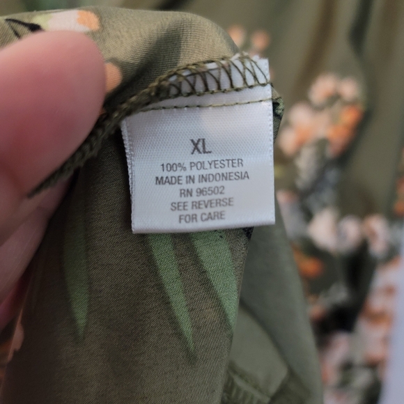 Dress Barn Floral Tunic 3/4 Sleeves Top - XL - Picture 6 of 8